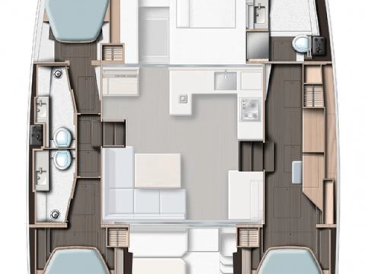 Leopard Catamarans / Robertson & Caine Leopard 42 - 3 cab. charter bareboat or captained in  Marsh Harbour