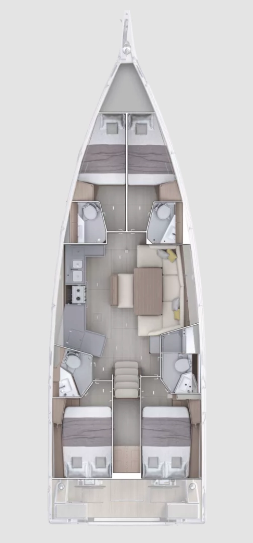 Bareboat Rental Sailboat Bénéteau with a boat licence
