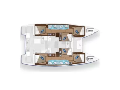 Bareboat Rental Catamaran Lagoon with a boat licence
