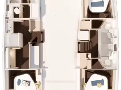 Fountaine Pajot Fountaine Pajot FP 44 Maestro - 3 cab. charter bareboat or captained in  Saint-Raphaël