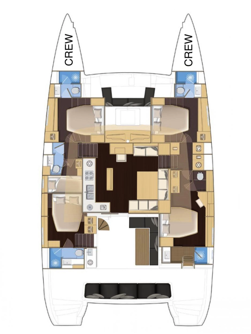 Catamaran rental with or without captain Lagoon Portisco