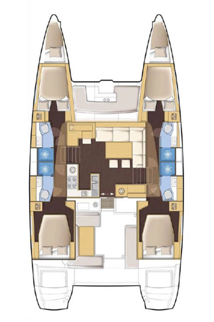 Bareboat Rental Catamaran Lagoon with a boat licence