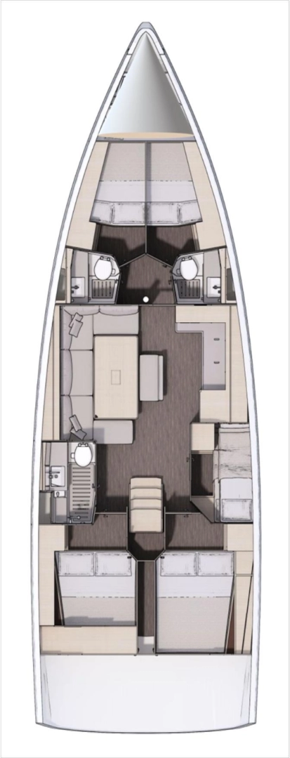 Bareboat Rental Sailboat Dufour with a boat licence