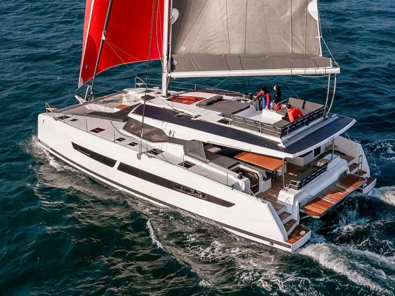 Bareboat Rental Luxury Yacht Fountaine Pajot with a boat licence
