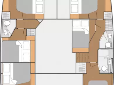 Catamaran rental with or without captain Fountaine Pajot Trogir