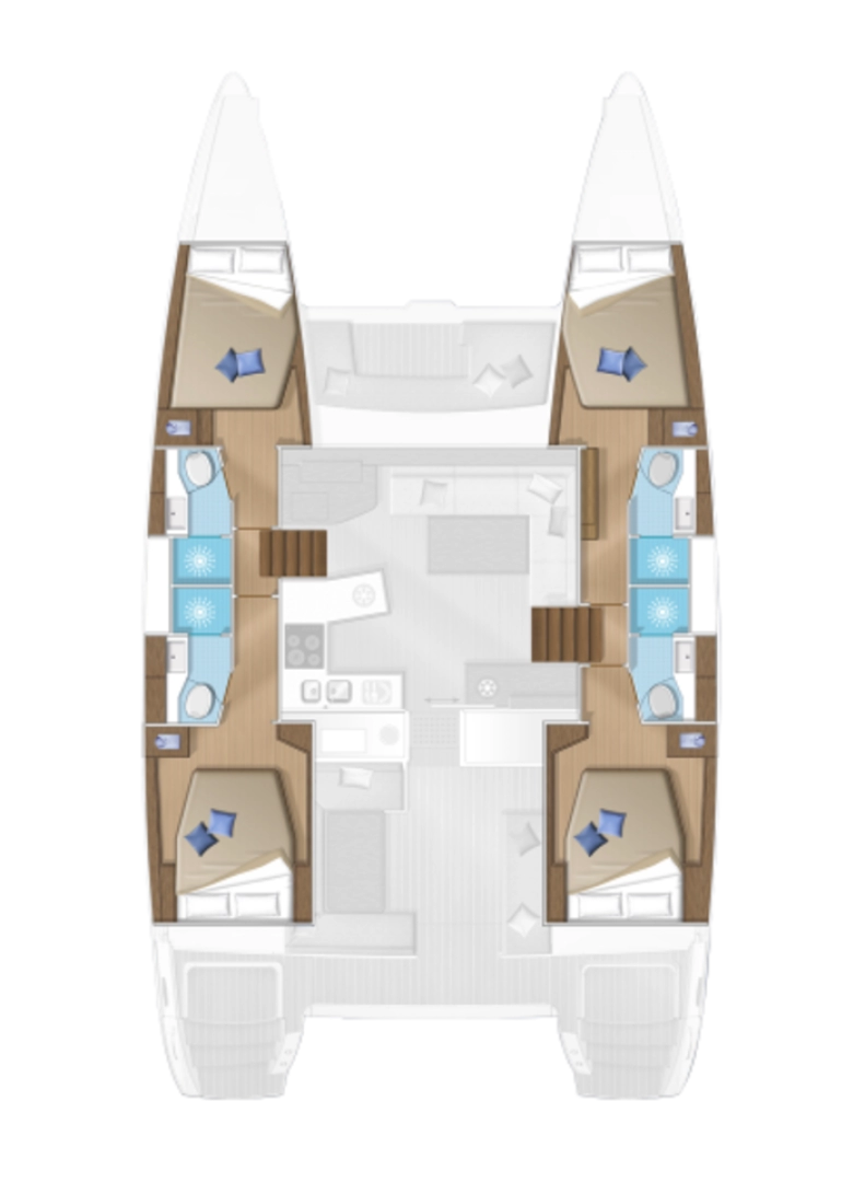 Bareboat Rental Catamaran Lagoon with a boat licence