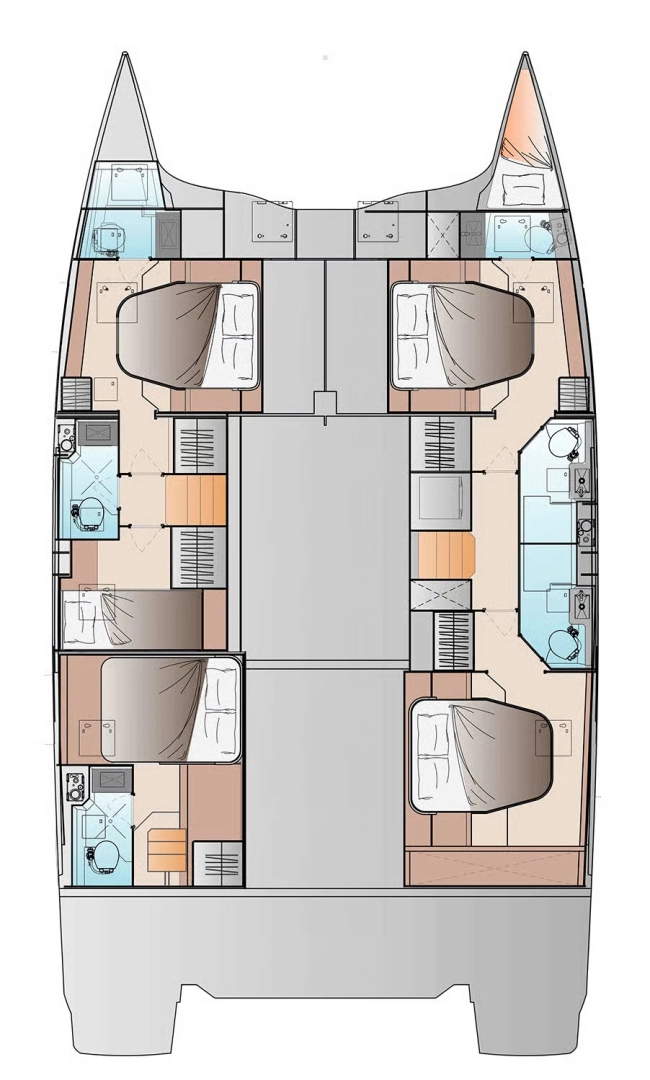 Catamaran rental in Frenchtown - Fountaine Pajot Fountaine Pajot FP 48 Quintet 5