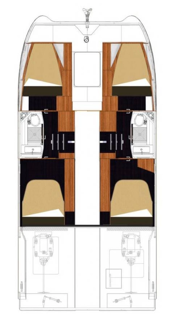 Bareboat Rental Motorboat Fountaine Pajot with a boat licence