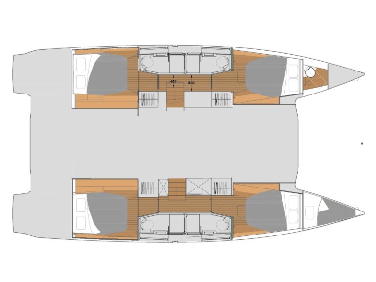 Catamaran rental in Olbia - Fountaine Pajot Elba 45