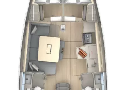 Bareboat Rental Sailboat Dufour with a boat licence