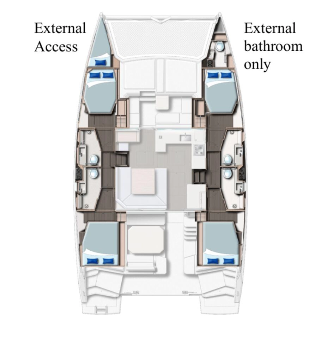 Leopard Catamarans / Robertson & Caine Leopard 45 charter bareboat or captained in  Procida