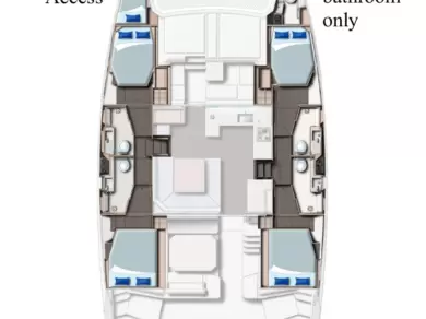 Leopard Catamarans / Robertson & Caine Leopard 45 charter bareboat or captained in  Procida