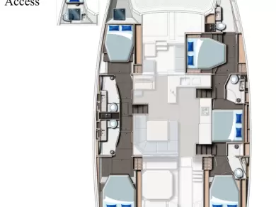 Boat rental Leopard Catamarans / Robertson & Caine Leopard 50 - 5 + 1 cab in Cannigione on Samboat