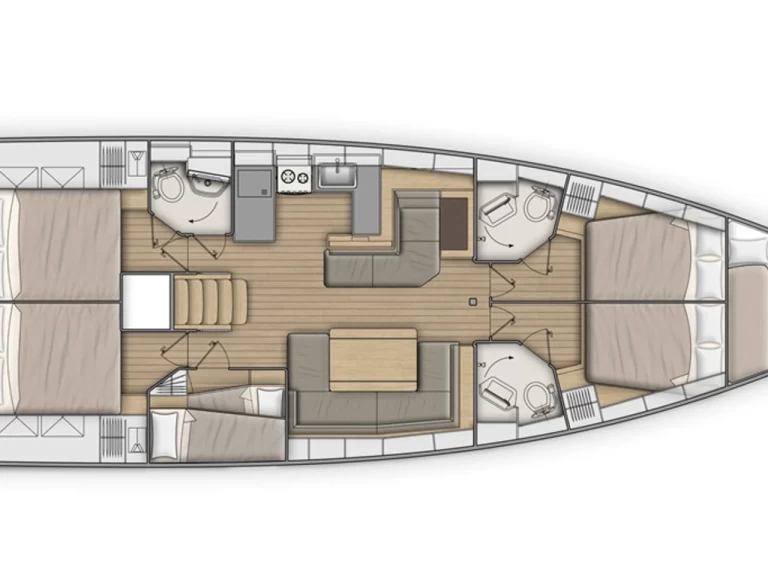 Sailboat rental in Nikiána - Bénéteau Oceanis 51.1