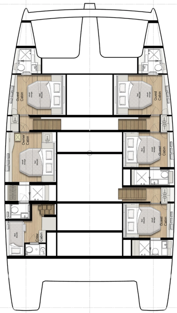 Bareboat Rental Catamaran Sunreef with a boat licence