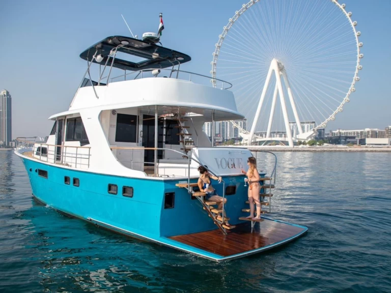 Hatteras 64ft charter bareboat or captained in  Dubai Marina