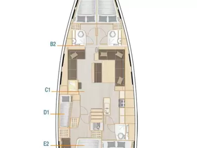 Yacht charter Seget Donji cheap Hanse 548