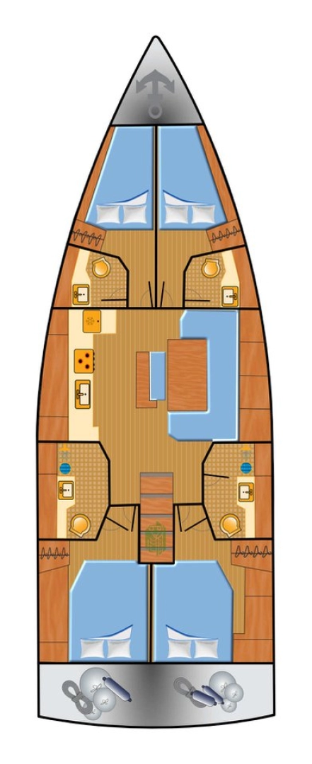 Bareboat Rental Sailboat Hanse with a boat licence