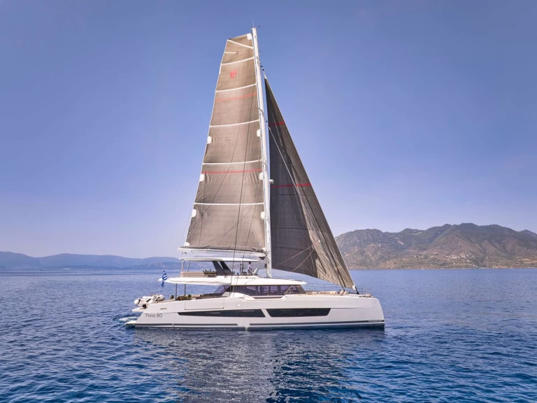 Bareboat Rental Luxury Yacht Fountaine Pajot with a boat licence