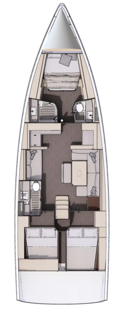 Bareboat Rental Sailboat Dufour with a boat licence