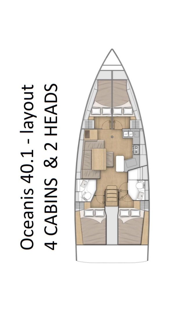 Sailboat rental in Pomer - Bénéteau Oceanis 40.1