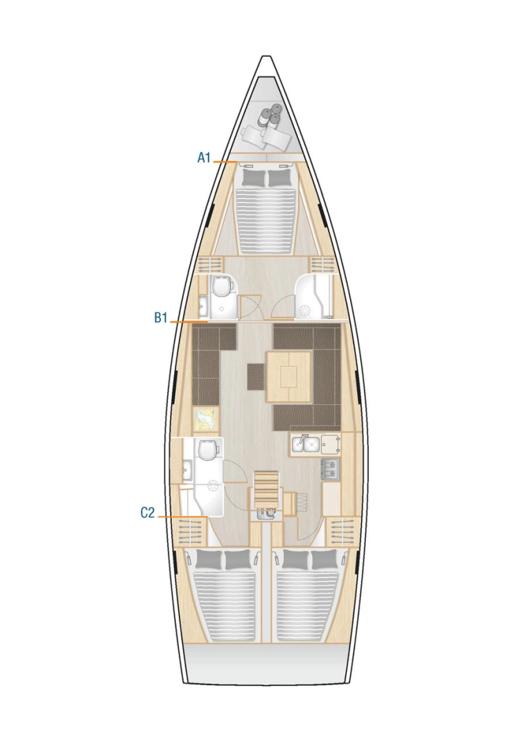 Sailboat rental in Seget Donji - Hanse Hanse 458