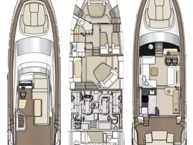 Bareboat Rental Luxury Yacht Azimut with a boat licence