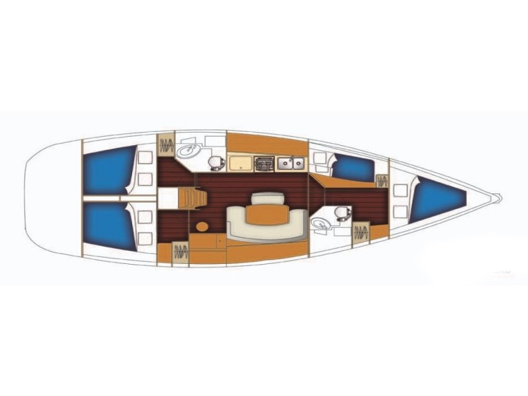 Sailboat rental with or without captain Bénéteau Salamina