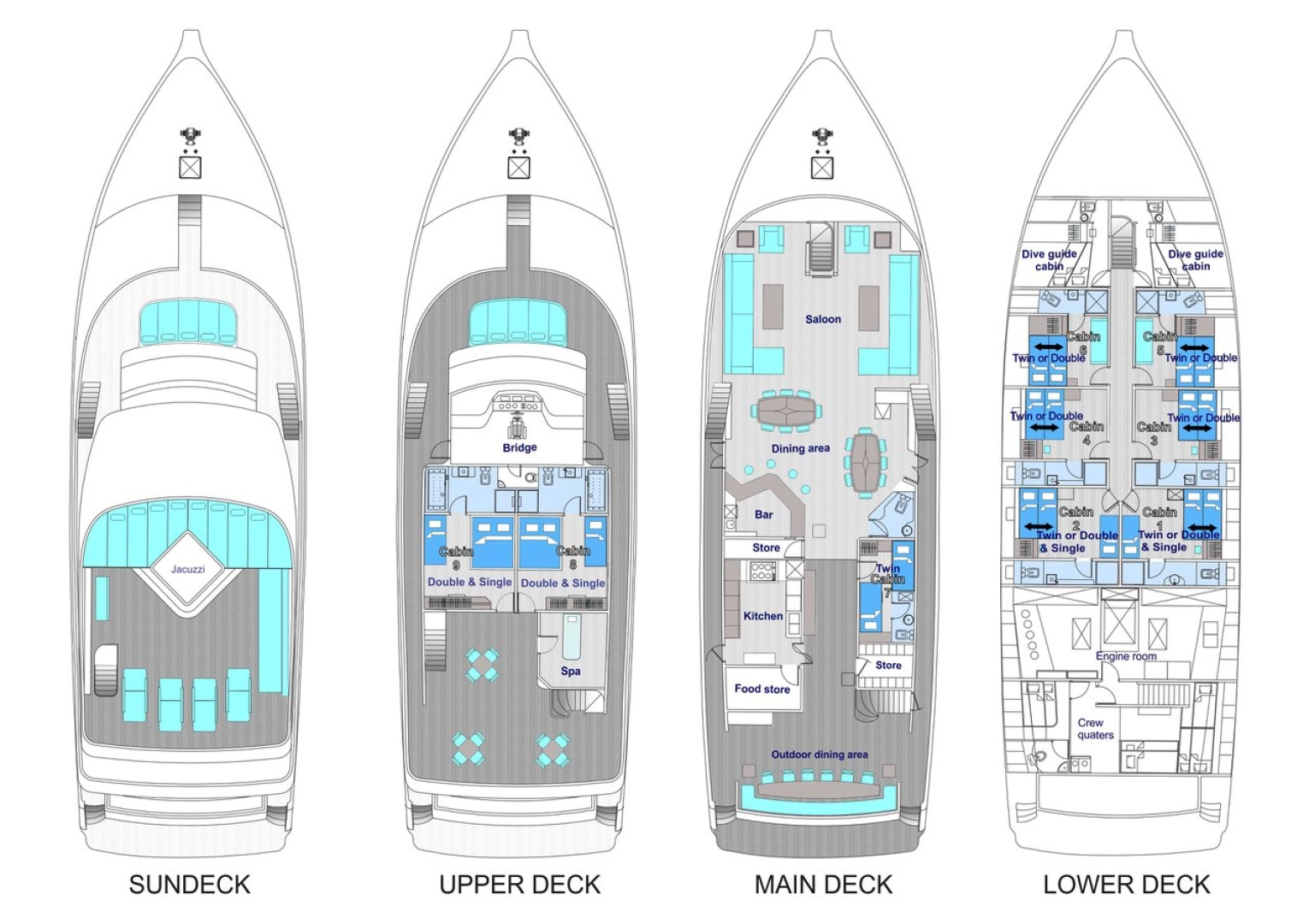 Luxury Yacht rental with or without captain Custom Made Malé