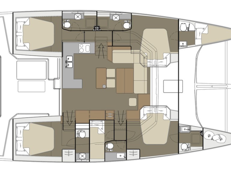 Catamaran rental with or without captain Dufour Furnari