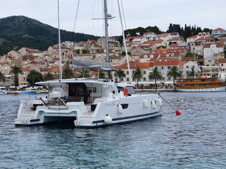 Bareboat Rental Catamaran Fountaine Pajot with a boat licence
