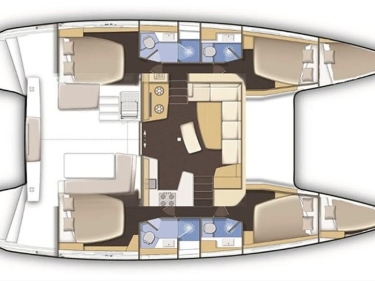 Bareboat Rental Catamaran Lagoon with a boat licence