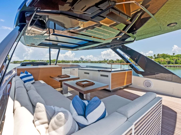 Ferretti THE BRASS RING charter bareboat or captained in  Fort Lauderdale