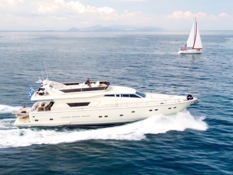 Ferretti Ferretti 80 charter bareboat or captained in  Mykonos (City)