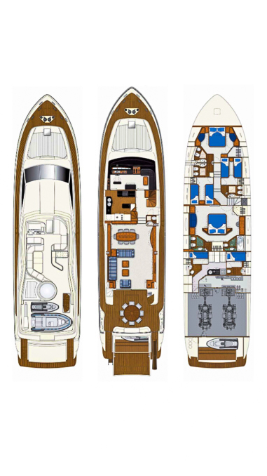 Ferretti Ferretti Yachts 880 - 4. cab charter bareboat or captained in  Seget Donji