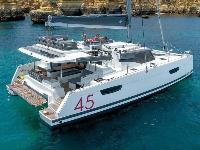 Bareboat Rental Catamaran Fountaine Pajot with a boat licence