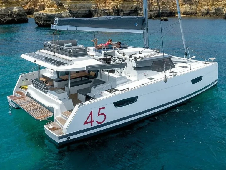 Bareboat Rental Catamaran Fountaine Pajot with a boat licence