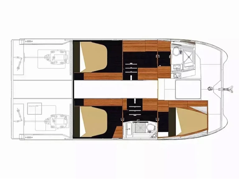 Bareboat Rental Motorboat Fountaine Pajot with a boat licence