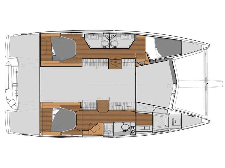 Catamaran rental with or without captain Fountaine Pajot Cogolin