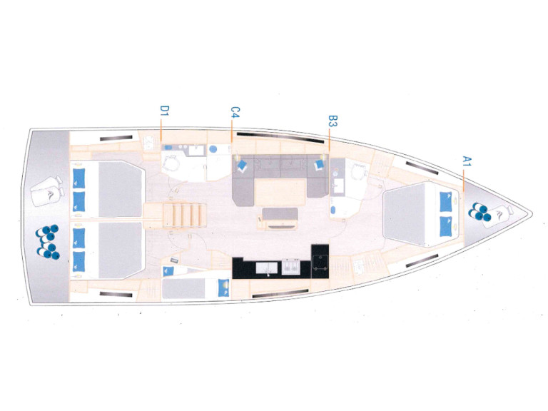 Sailboat rental with or without captain Hanse Cogolin