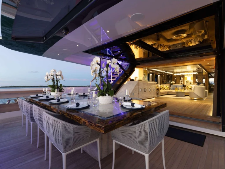 Ferretti Never Blue charter bareboat or captained in  Miami