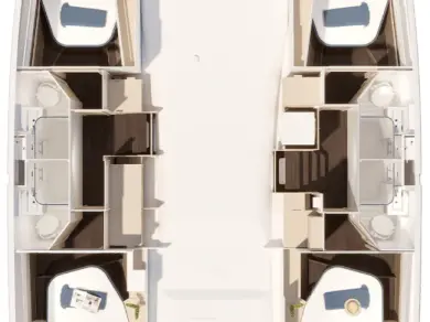 Bareboat Rental Catamaran Fountaine Pajot with a boat licence