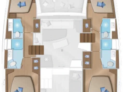 Bareboat Rental Catamaran Lagoon with a boat licence