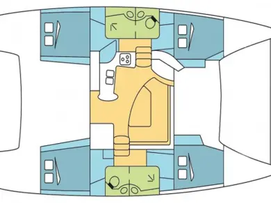 Catamaran rental in Trogir - Fountaine Pajot Lipari 41