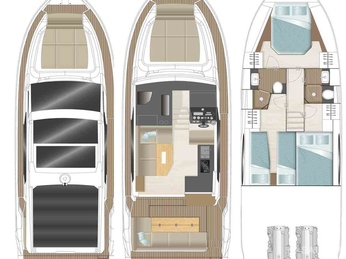 Bareboat Rental Luxury Yacht Sealine with a boat licence