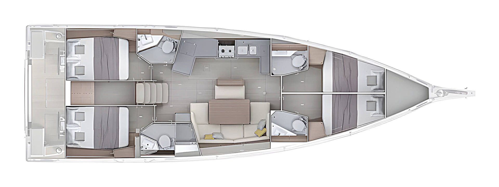 Sailboat rental in Rogoznica - Bénéteau Oceanis 47 - 4 cab.