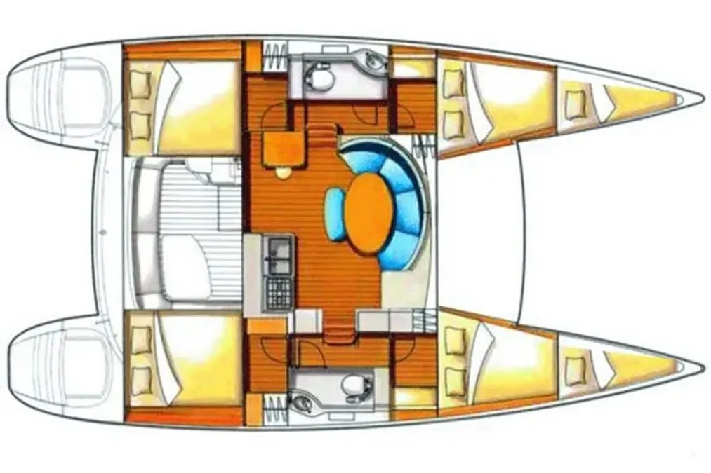 Bareboat Rental Catamaran Lagoon with a boat licence