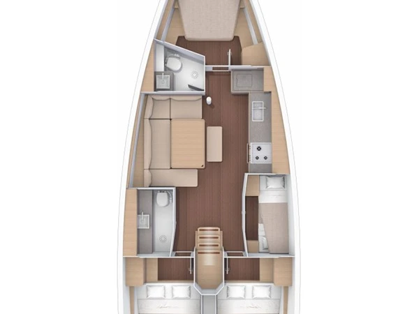 Bareboat Rental Sailboat Dufour with a boat licence