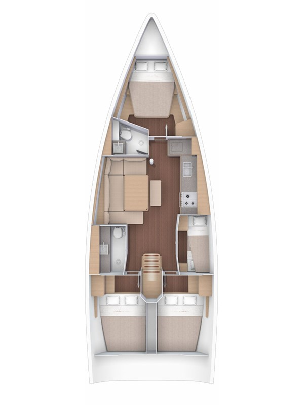 Bareboat Rental Sailboat Dufour with a boat licence