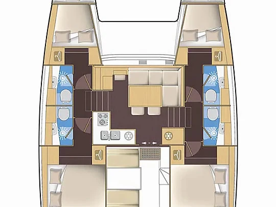 Bareboat Rental Catamaran Lagoon with a boat licence